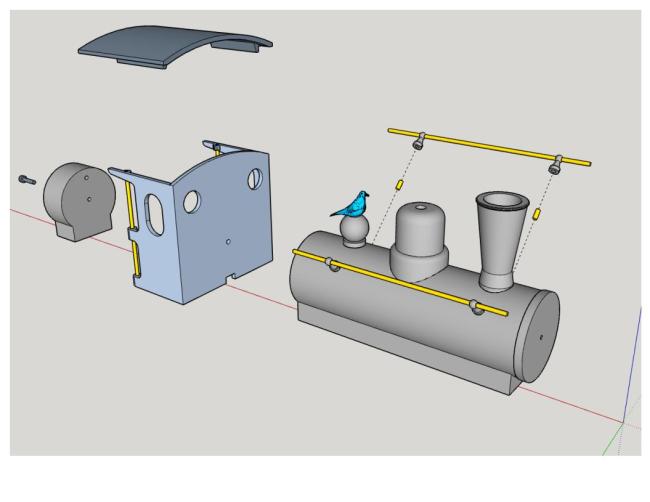 Boiler parts assembly drawing
