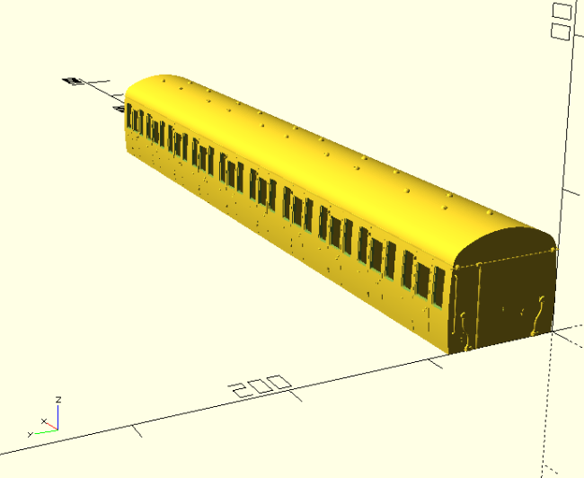 openSCAD image of the D312 composite body
