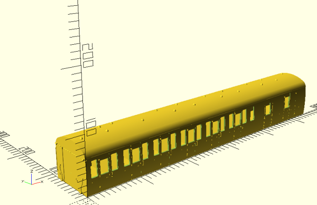 openSCAD image of the D371 short brake 2nd body