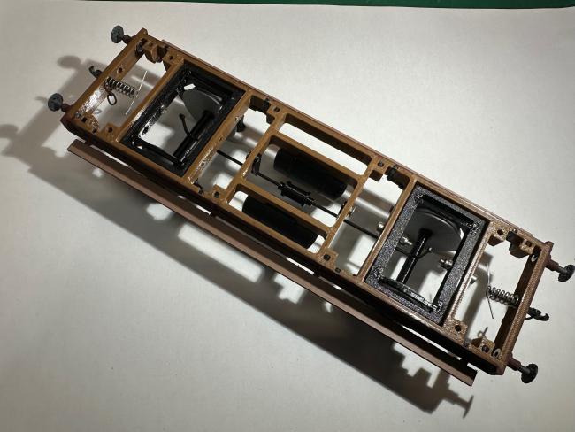 Top view of GNR 4 wheel coach underframe