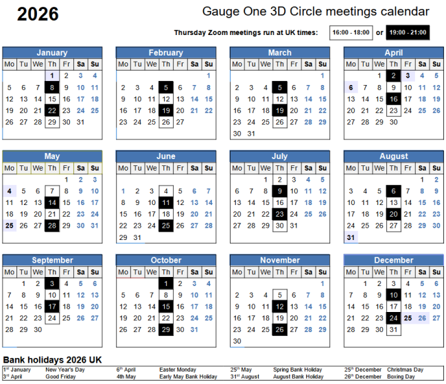 Gauge 1 3D Circle Zoom calendar 2026