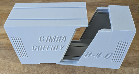 Image of the 3D printed Greenly Locomotive storage box